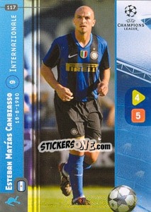 Sticker Esteban Cambiasso - UEFA Champions League 2008-2009. Trading Cards Game n. 117 - Panini