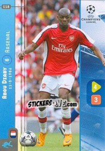 Sticker Abou Diaby - UEFA Champions League 2008-2009. Trading Cards Game n. 118 - Panini