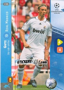 Sticker Guti - UEFA Champions League 2008-2009. Trading Cards Game n. 120 - Panini