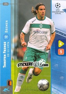 Sticker Torsten Frings - UEFA Champions League 2008-2009. Trading Cards Game n. 121 - Panini