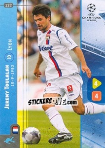 Sticker Jeremy Toulalan - UEFA Champions League 2008-2009. Trading Cards Game - Panini