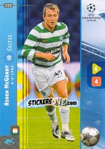 Sticker Aiden McGeady - UEFA Champions League 2008-2009. Trading Cards Game n. 123 - Panini