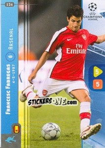 Sticker Cesc Fabregas - UEFA Champions League 2008-2009. Trading Cards Game n. 126 - Panini