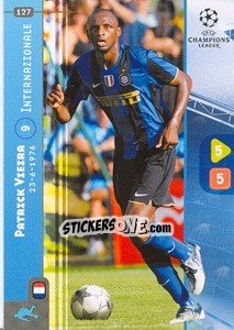 Sticker Patrick Vieira - UEFA Champions League 2008-2009. Trading Cards Game n. 127 - Panini