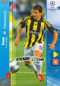 Sticker Emre Belözoglu - UEFA Champions League 2008-2009. Trading Cards Game n. 129 - Panini