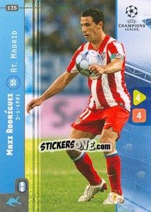 Sticker Maxi Rodríguez - UEFA Champions League 2008-2009. Trading Cards Game n. 135 - Panini