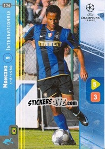 Sticker Mancini - UEFA Champions League 2008-2009. Trading Cards Game - Panini