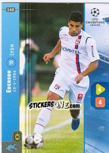 Sticker Ederson - UEFA Champions League 2008-2009. Trading Cards Game n. 140 - Panini