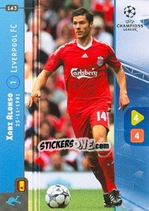 Sticker Xabi Alonso - UEFA Champions League 2008-2009. Trading Cards Game - Panini