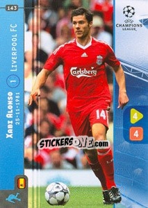 Sticker Xabi Alonso - UEFA Champions League 2008-2009. Trading Cards Game n. 143 - Panini