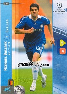 Sticker Michael Ballack - UEFA Champions League 2008-2009. Trading Cards Game n. 144 - Panini
