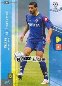 Sticker Felipe Melo - UEFA Champions League 2008-2009. Trading Cards Game n. 147 - Panini