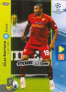 Sticker Julio Baptista - UEFA Champions League 2008-2009. Trading Cards Game n. 149 - Panini