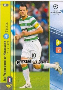 Sticker Jan Vennegoor of Hesselink - UEFA Champions League 2008-2009. Trading Cards Game n. 151 - Panini