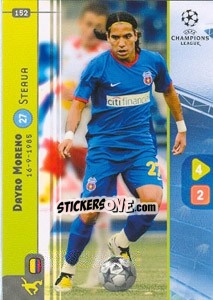 Sticker Dayro Moreno - UEFA Champions League 2008-2009. Trading Cards Game n. 152 - Panini