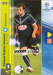 Sticker Fernando Cavenaghi - UEFA Champions League 2008-2009. Trading Cards Game - Panini