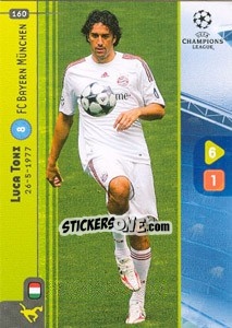 Sticker Luca Toni - UEFA Champions League 2008-2009. Trading Cards Game n. 160 - Panini