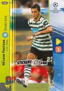 Sticker Hélder Postiga - UEFA Champions League 2008-2009. Trading Cards Game n. 161 - Panini