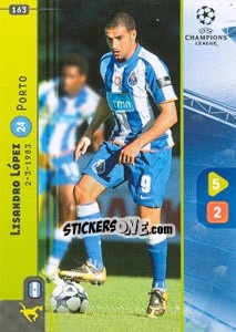 Sticker Lisandro López - UEFA Champions League 2008-2009. Trading Cards Game n. 163 - Panini