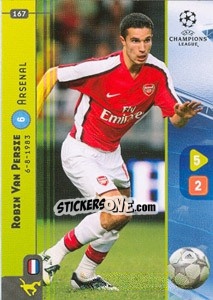 Sticker Robin van Persie - UEFA Champions League 2008-2009. Trading Cards Game n. 167 - Panini