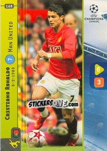 Sticker Cristiano Ronaldo - UEFA Champions League 2008-2009. Trading Cards Game n. 168 - Panini