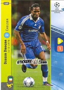 Sticker Didier Drogba - UEFA Champions League 2008-2009. Trading Cards Game n. 169 - Panini
