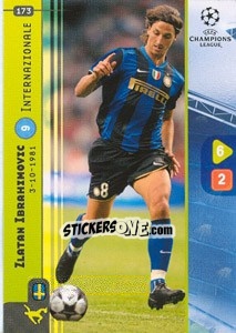 Sticker Zlatan Ibrahimovic - UEFA Champions League 2008-2009. Trading Cards Game n. 173 - Panini