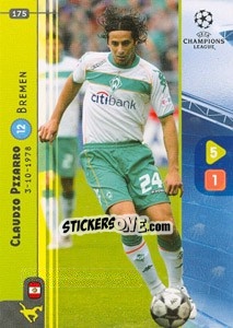 Sticker Claudio Pizarro - UEFA Champions League 2008-2009. Trading Cards Game - Panini