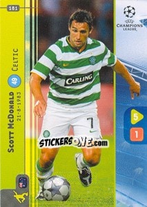 Figurina Scott McDonald - UEFA Champions League 2008-2009. Trading Cards Game - Panini