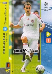 Sticker Miroslav Klose - UEFA Champions League 2008-2009. Trading Cards Game n. 182 - Panini