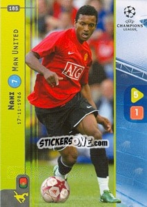Sticker Nani - UEFA Champions League 2008-2009. Trading Cards Game n. 185 - Panini