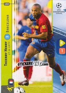 Sticker Thierry Henry - UEFA Champions League 2008-2009. Trading Cards Game - Panini