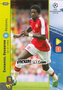 Sticker Emmanuel Adebayor - UEFA Champions League 2008-2009. Trading Cards Game n. 193 - Panini
