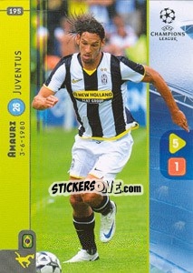 Sticker Amauri - UEFA Champions League 2008-2009. Trading Cards Game - Panini