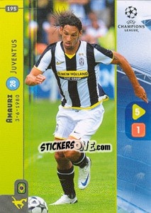 Sticker Amauri - UEFA Champions League 2008-2009. Trading Cards Game n. 195 - Panini