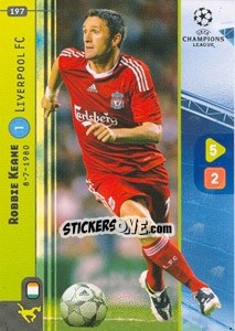 Sticker Robbie Keane - UEFA Champions League 2008-2009. Trading Cards Game n. 197 - Panini
