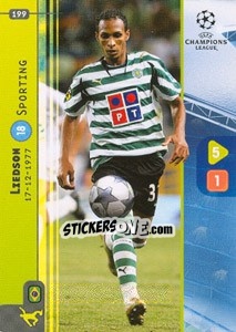 Sticker Liedson - UEFA Champions League 2008-2009. Trading Cards Game n. 199 - Panini