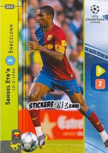 Sticker Samuel Eto'o - UEFA Champions League 2008-2009. Trading Cards Game n. 200 - Panini