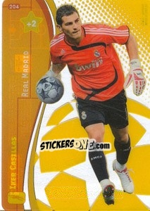 Sticker Iker Casillas - UEFA Champions League 2008-2009. Trading Cards Game n. 204 - Panini