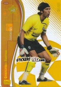Sticker Gianluigi Buffon - UEFA Champions League 2008-2009. Trading Cards Game - Panini