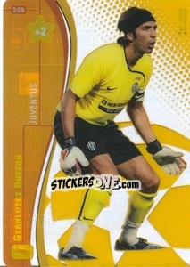 Sticker Gianluigi Buffon - UEFA Champions League 2008-2009. Trading Cards Game n. 205 - Panini