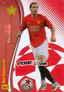 Sticker Rio Ferdinand - UEFA Champions League 2008-2009. Trading Cards Game n. 207 - Panini