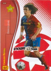 Sticker Carles Puyol - UEFA Champions League 2008-2009. Trading Cards Game n. 208 - Panini