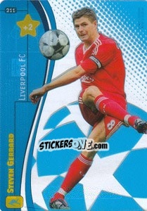 Sticker Steven Gerrard - UEFA Champions League 2008-2009. Trading Cards Game n. 211 - Panini