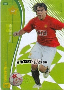 Sticker Carlos Tévez - UEFA Champions League 2008-2009. Trading Cards Game n. 215 - Panini