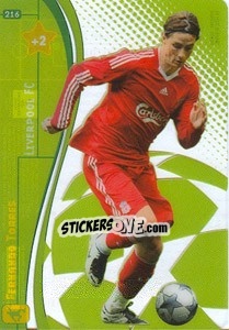Sticker Fernando Torres - UEFA Champions League 2008-2009. Trading Cards Game n. 216 - Panini
