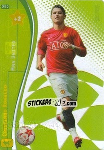 Sticker Cristiano Ronaldo - UEFA Champions League 2008-2009. Trading Cards Game n. 222 - Panini
