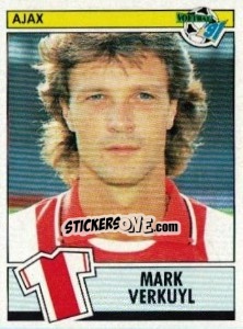 Sticker Mark Verkuyl - Voetbal 1990-1991 - Panini