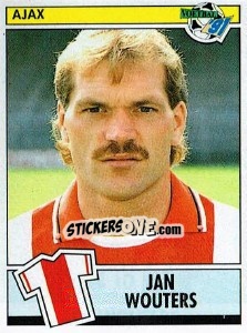 Sticker Jan Wouters - Voetbal 1990-1991 - Panini