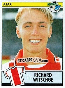 Sticker Richard Witschge - Voetbal 1990-1991 - Panini